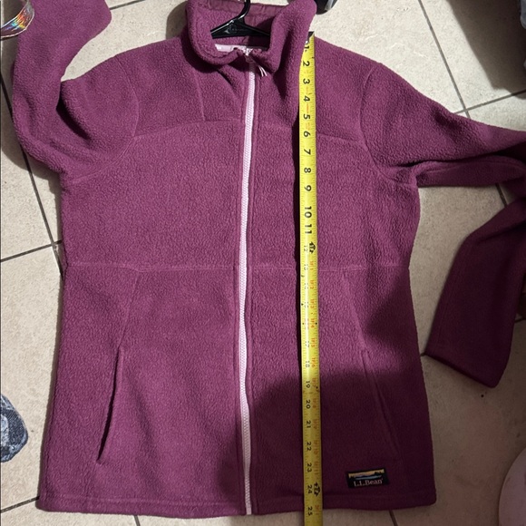 LL Bean Fleece Jacket Womens Small Katahdin Zip Up Pockets Outdoors Purple - Picture 11 of 12